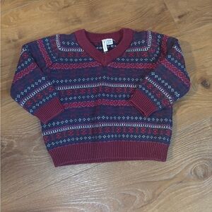 Colorful Knit Toddler Sweater